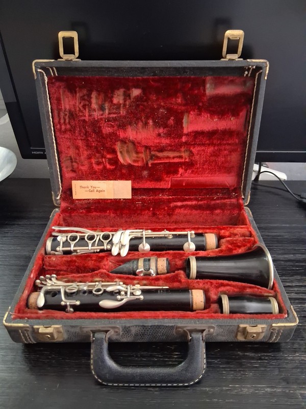 Vintage AFCO Paris France Clarinet and Case
