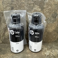 HP 32XL Black High Yield Ink Tank Bottle Refill Print 6000 Pages Sealed Lot of 2