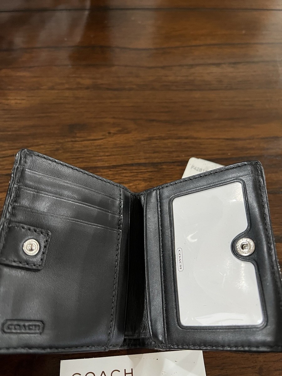 小物 Coach Soho Mini Signature Flap Wallet COACH MINI SIGNATURE BUCKLE LARGE SOHO WRISTLET 40585 Wallet Black