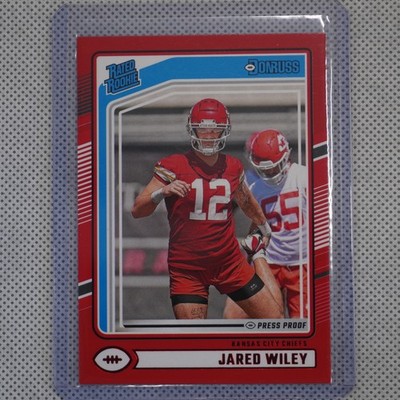 2024 Donruss #387 Jared Wiley Press Proof Red Kansas City Chiefs RC
