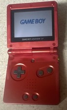 Nintendo Game Boy Advance SP AGS-001 Red Console No Charger *Tested Works*