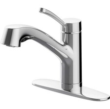 McKenna Single Handle Pull Out Sprayer Kitchen Faucet in Polished Chrome