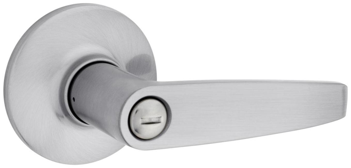 Kwikset SL4000WI Chrome Winston Privacy Door Lever Set for Enhanced Security