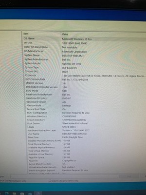 Dell OptiPlex SFF 7010 D17S Core i5-13500 2.50GHz 16GB / 256 GB