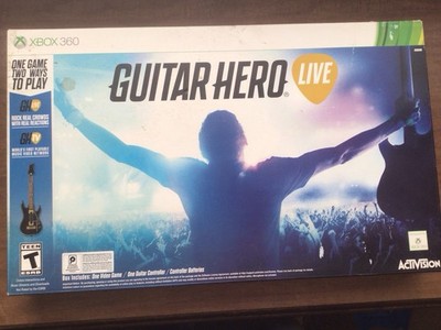 Xbox 360 Guitar Hero Live Bundle w/ Guitar, Dongle, and 5 Extra Games