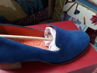 New Moshulu Blue Suede Shoes, 7, Ladies