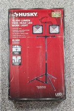 Husky 10000 Lumen Twin Head LED Work Light with Tripod UNUSED