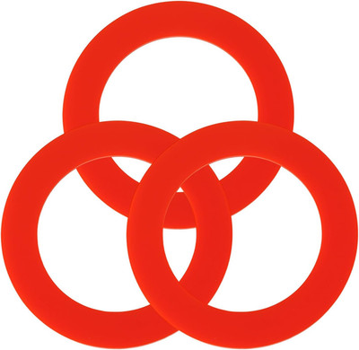 3-Pk Flush Valve Seal for Mansfield 210/211 Silicone Toilet Gasket Red