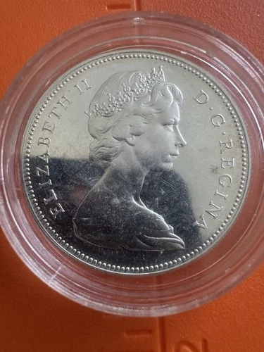 1967 Canada Silver Dollar Centennial Coin Flying Goose .800 Silver AU