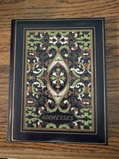 Vintage Black Scroll Address Book Telephone Number Christmas Card List