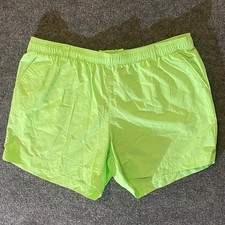 Columbia PFG Swim Trunks Mens XL Neon Green Elastic Waist Drawstring Fish Beach