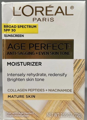 L'Oreal Age Perfect Anti-Sagging + Even Skin Tone Moisturizer, 2.55oz- EXP 03/26