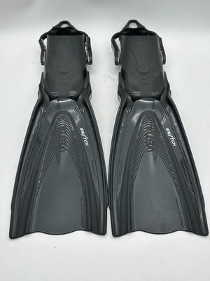 TUSA HyFlex Switch Open Heel Scuba Dive Snorkel Fins Black L-XL Pair