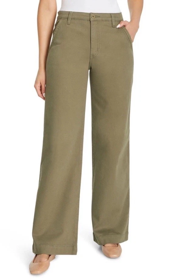 Nine West Women's Wide Leg Pant Size 10 Kalamata Color NEW