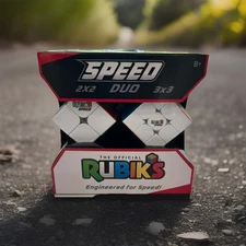 Rubik’s Speed Cube Duo Pack, 3X3 Magnetic Speed Cube & 2X2 Speed Cube 2-Pack