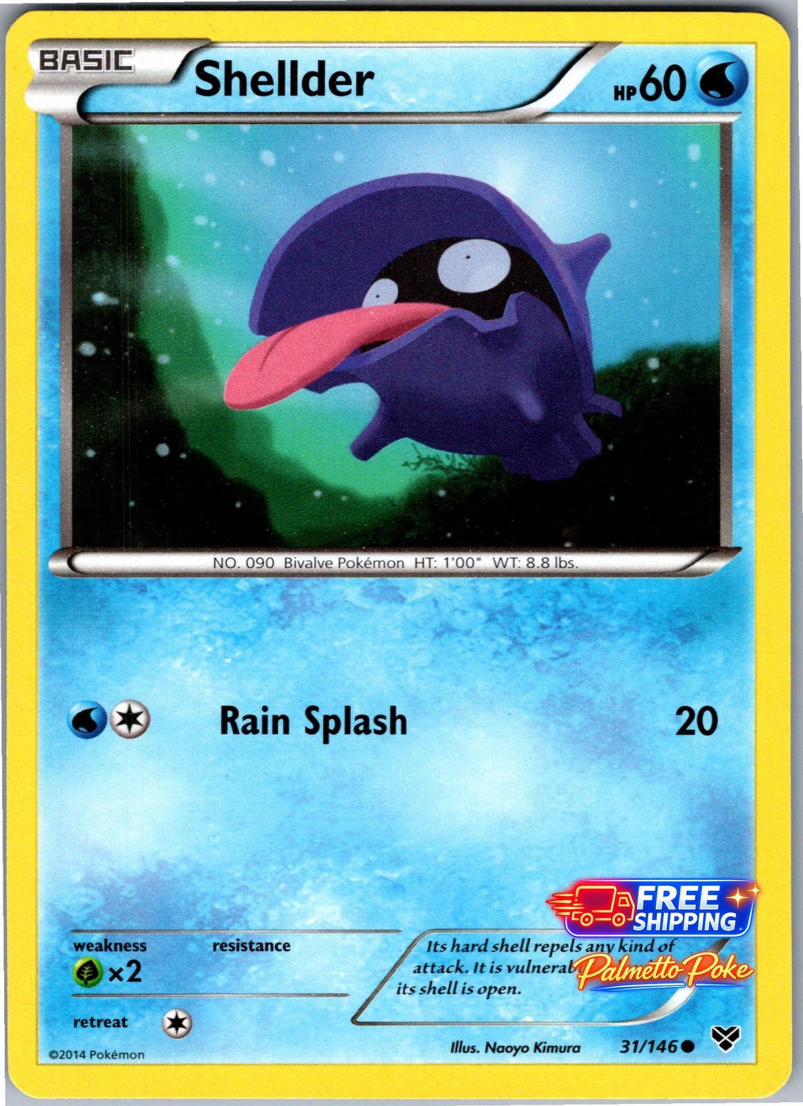Shellder 31/146 Common XY Base Set Pokemon NM/LP