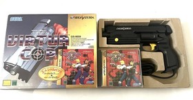 Sega Saturn Virtua Cop Gun Controller Set with Game Software Lot of 2 Boxed