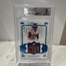Saquon Barkley 2022 Panini Flawless Shields One of One Player Worn 1/1 BGS 8