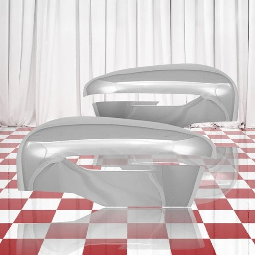 Set of 2 Chrome Top Half Replacement Mirror Covers for 2019-2025 Silverado 1500