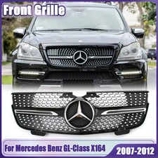 For Mercedes Benz GL-Class X164 07-12 GL320 GL350 GL450 Chrome Black Star Grille