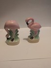 Vintage Pink Glass Flamingo's Salt And Pepper Shakers — photo 3