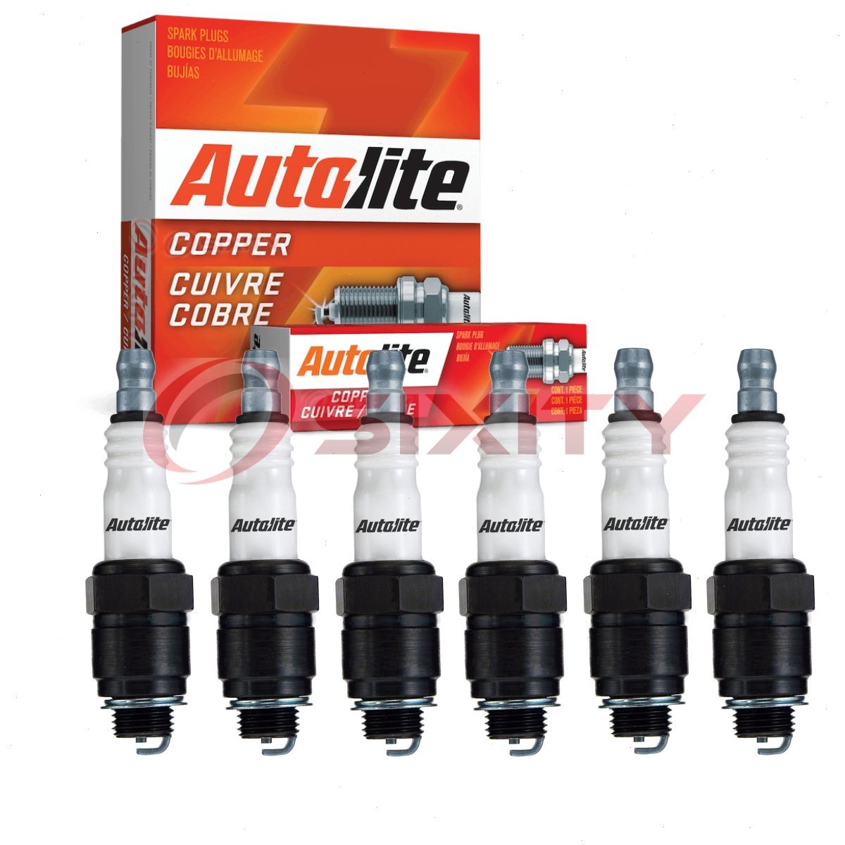 6 pc Autolite Copper Core Spark Plugs for 1947-1948 Chevrolet Sedan Delivery hd