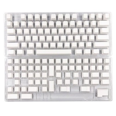 137 Keys Minimalist White PBT Keycap DyeSubbed Keycaps For Mechanical Keyboard