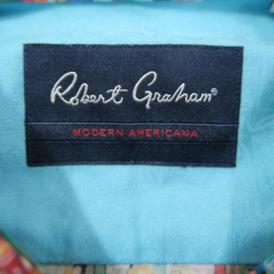 Robert Graham Shirt Mens 2XL Colorful Bottle Print Modern Americana Tailored Fit - Image 2 of 4