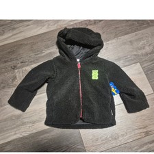 JCPenney x Haribo Black Gummy Bear Ears Hooded Sherpa Jacket Toddler Size 4