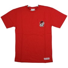 Georgia Bulldogs Mitchell & Ness NCAA Small Shirt Embroidery Logo Pocket Red NWT