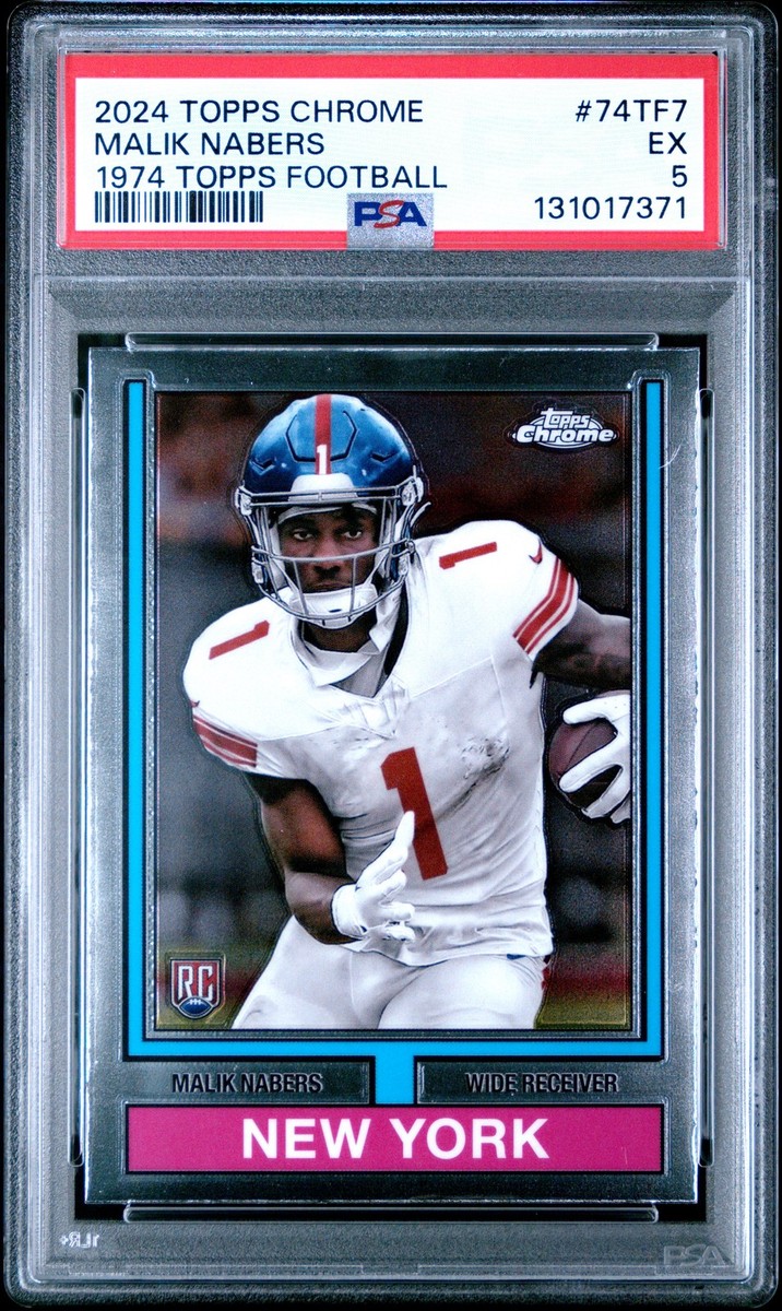 2024 Topps Chrome - 1974 Topps Football Malik Nabers #74TF-7 (RC