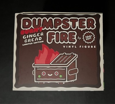 BURNT GINGER BREAD DUMPSTER FIRE - Designer Toy by 100% SOFT - Limited Edition