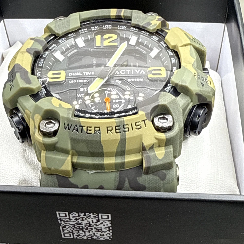 Reloj digital para hombre Activa X Invicta BlackOps 56 mm verde camuflaje (ACW1637-004) Foto 2 de 4