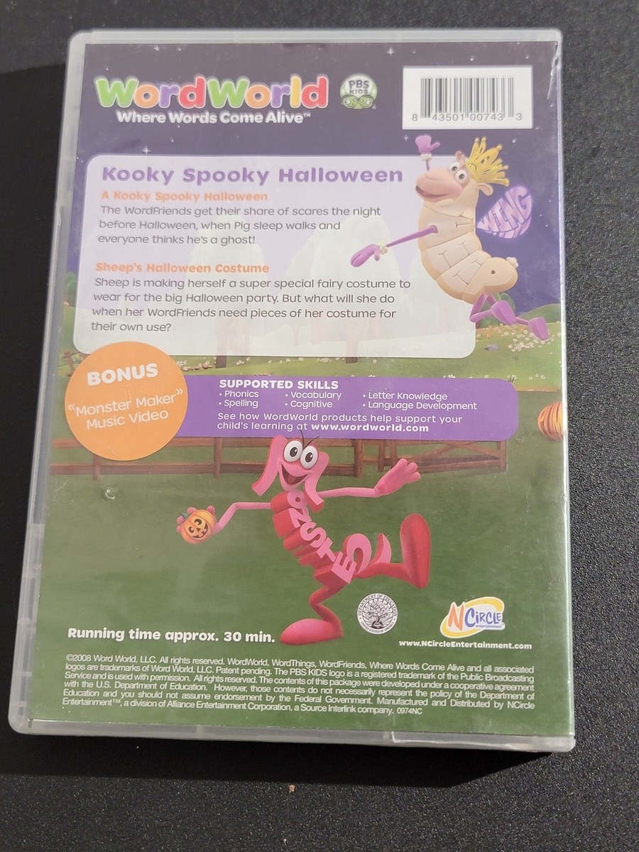 WordWorld Kooky Spooky Halloween DVD PBS Kids Educational