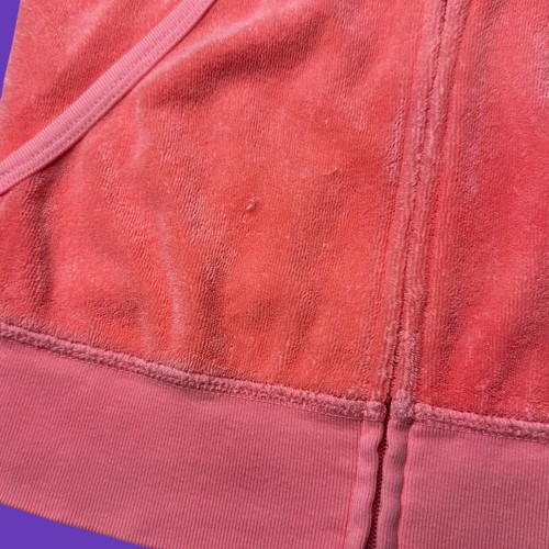 Juicy Couture M Top S Pants Terry Cloth Tracksuit Vintage Y2K Coral Pink Pocket - Picture 4 of 18