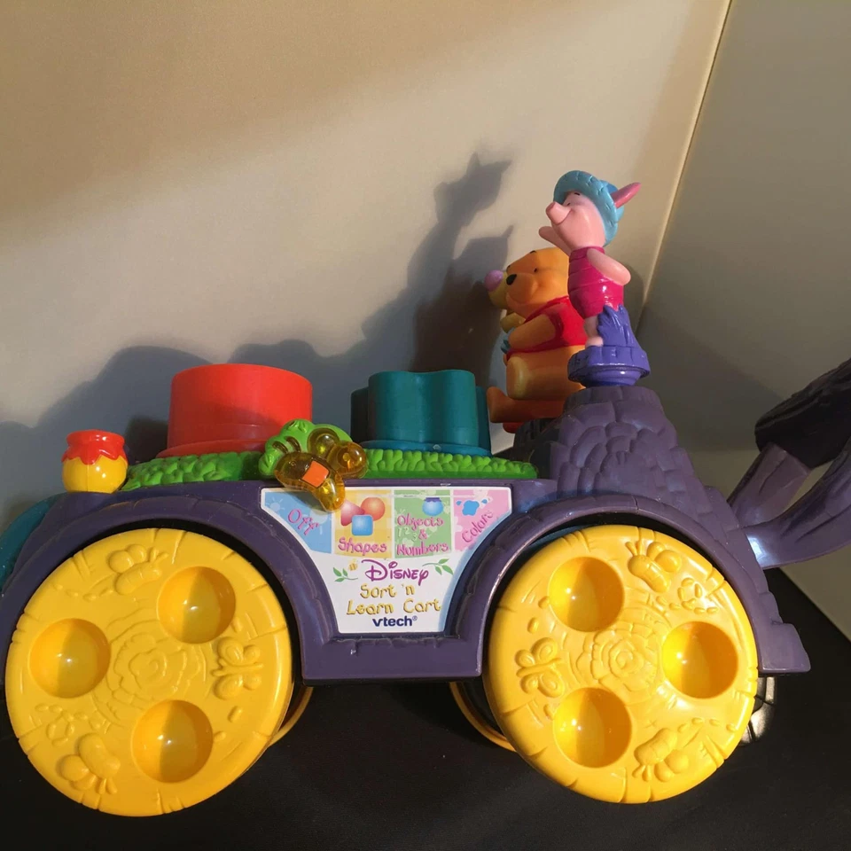 VTech Disney Winnie the Pooh Sort & Learn Cart / Tested / Complete / RARE, HTF - Image 4 of 4