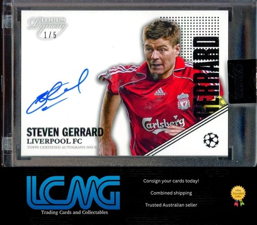 2022-23 Topps Dynasty UEFA Champions League Autographs Steven Gerrard #/5