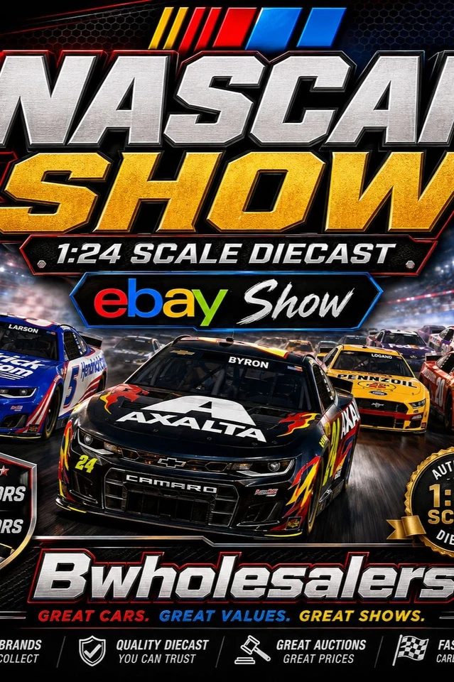 🏁 NASCAR 1:24 - 1:18 Scale  Diecast eBay Show – Bwholesalers 🏁