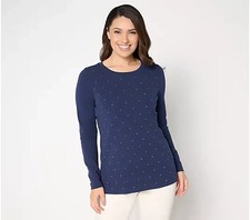 Jingle Belles by Kim Gravel Knit Golden Girls Sparkle Top Twilling M A710979