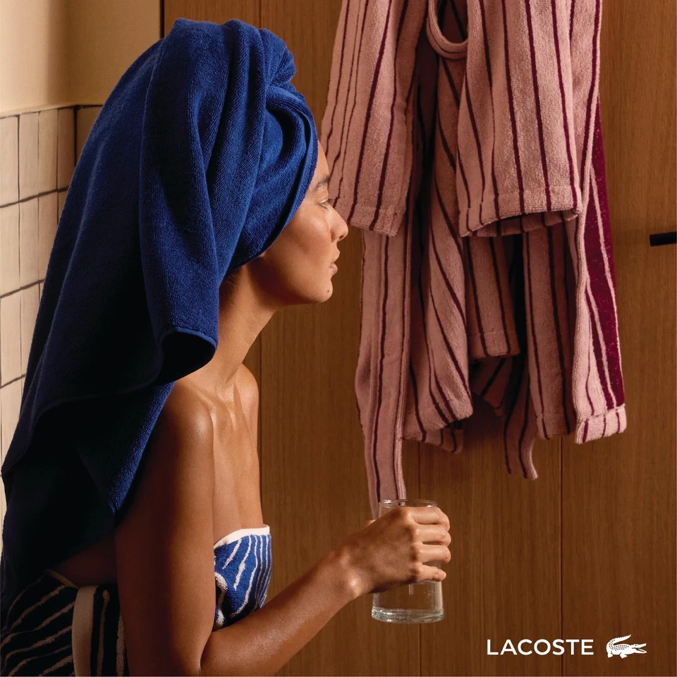 Lacoste Heritage Kitchen Hand Towel 16x30 Light Denim 100 Percent Supima Cotton - Image 2 of 4