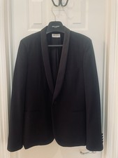 Saint Laurent Black Suit Blazer 50 175/100A Tuxedo Jacket