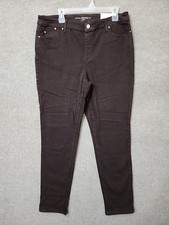 Chicos Platinum Jegging Jeans Womens 2.5 US 14 Cocoa Bean Pull On Stretch NEW