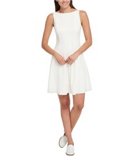 Tommy Hilfiger Womens Fit Flare A-line Dress, ivy, 10