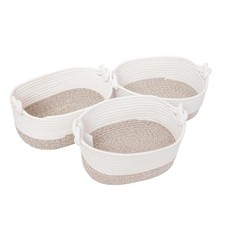 Cotton Rope Baskets for Storage, Woven Basket for Organizing, Decorative Stor...