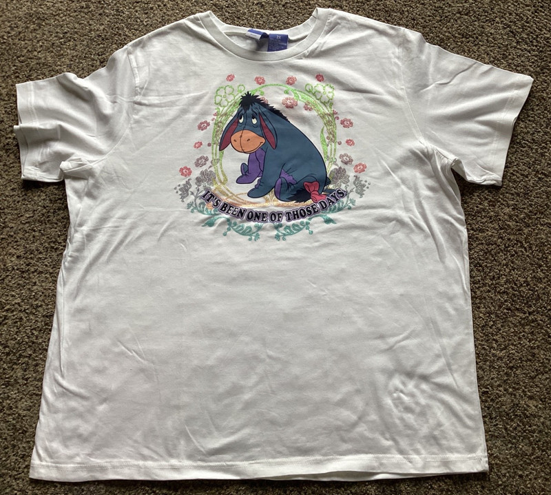 Vintage Disney Eeyore It's Been One Of Those Days 2X Two sided Glitter NWOT