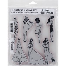 Stampers Anonymous Tim Holtz Cling Stamps 7"X8.5", Runway 7 x 8.5", Gray