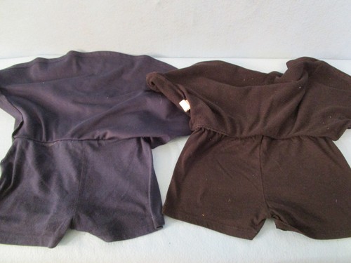 2 GIRL UNIFORM SKORT SIZE 5/6 S/P culottes skirt-shorts DARK BLUE & BLACK jersey - Picture 4 of 8