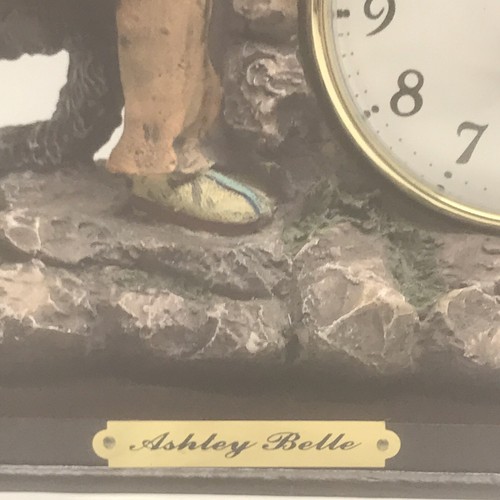 Ashley Bell Clock Decorative Wolfs Indian Theme Mantle Clock 8” Tested Works - Picture 6 of 12