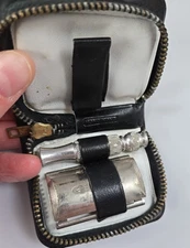 Vintage Gillette Mini POCKET Travel Safety Razor Set Zipper Case Kit
