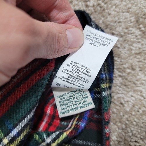 LL Bean Flannel Hoodie Relaxed Fit Plaid Long Sleeve Pullover XL PET - Bild 3 von 8